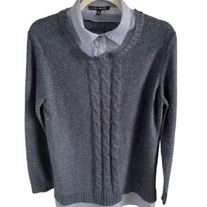 Como Black Ladies Sweater Top. Size XL